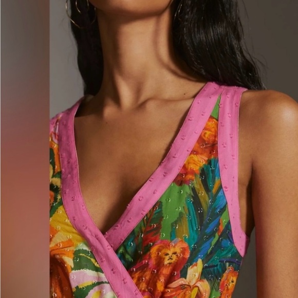 FARM Rio  x Anthropologie  Floral Palm Maxi Wrap Dress XL - Picture 2 of 11